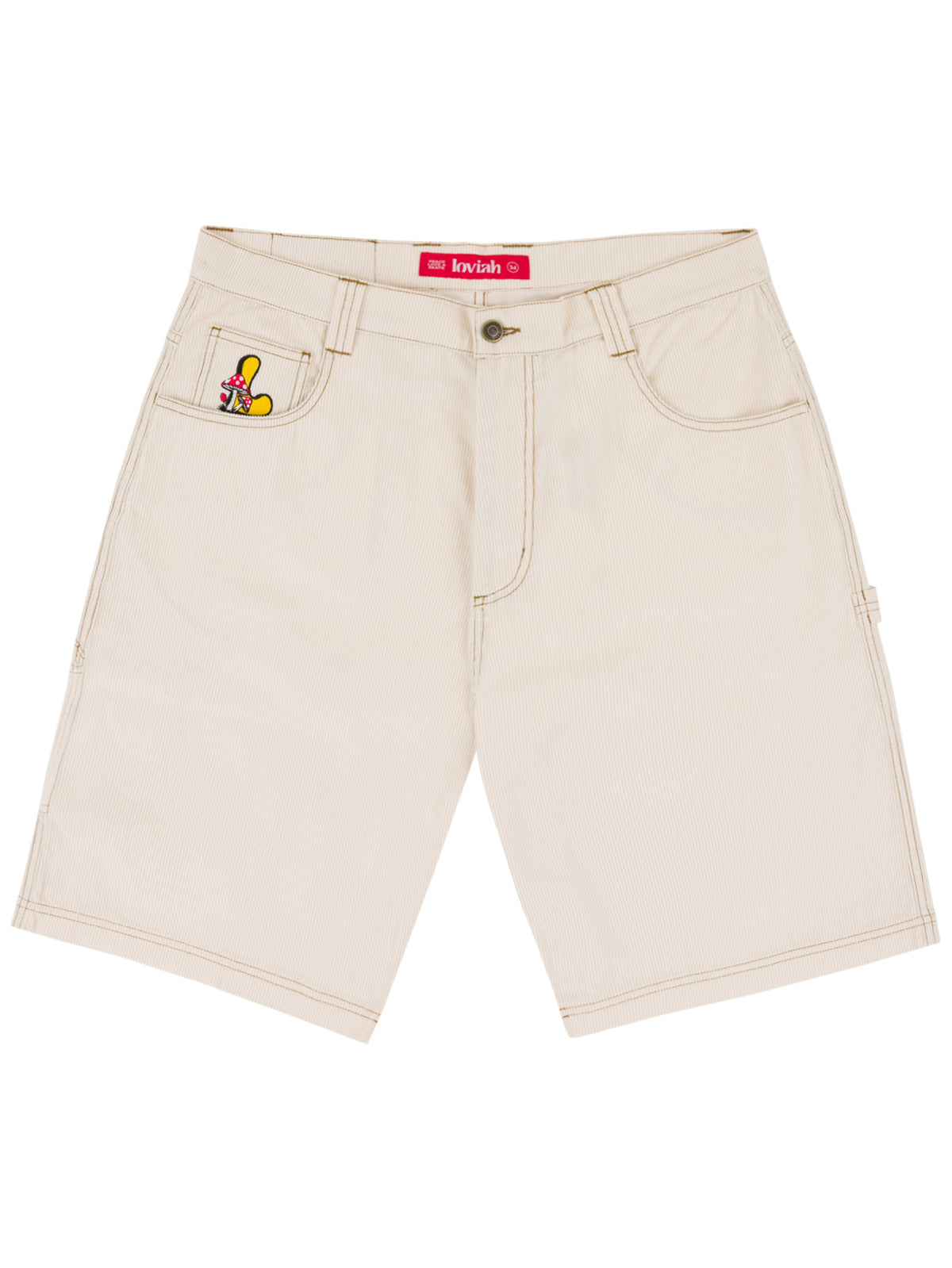 CORD SHORTS Off White