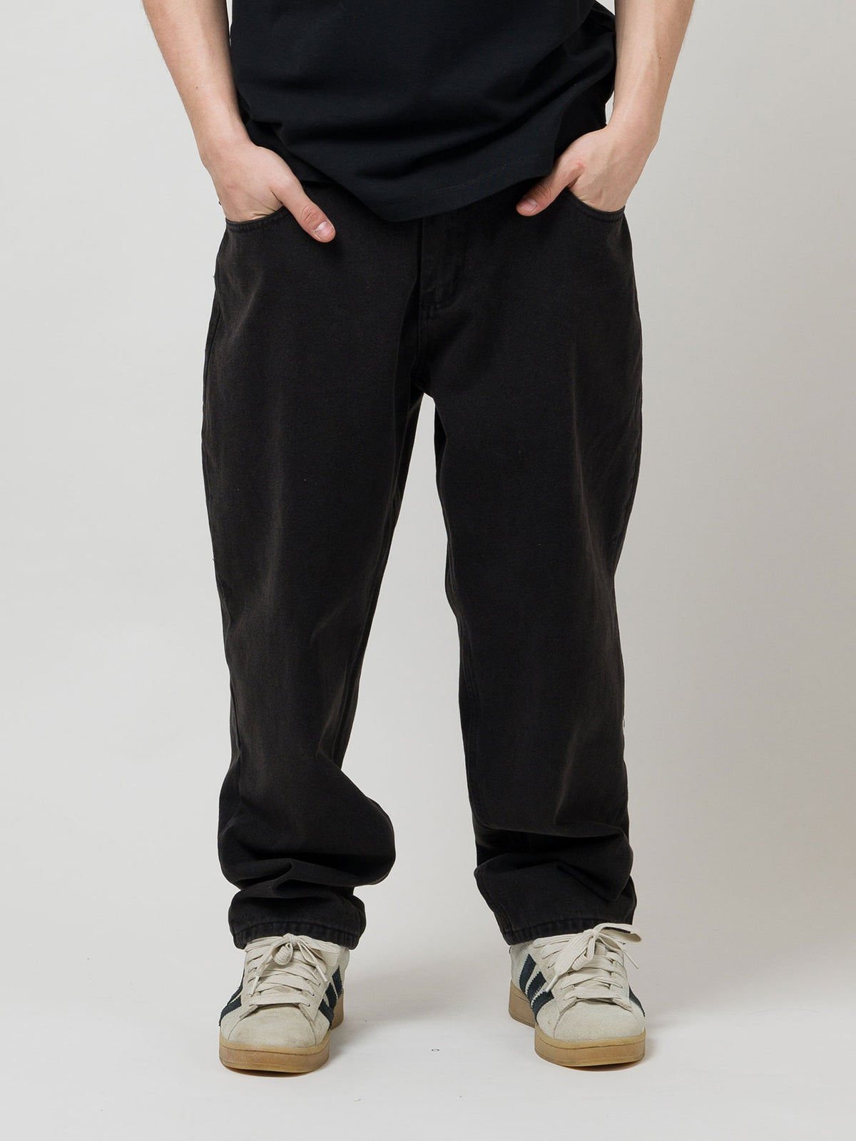 1990 BAGGY 5 POCKET DENIM PANTS | BLACK WASH DENIM