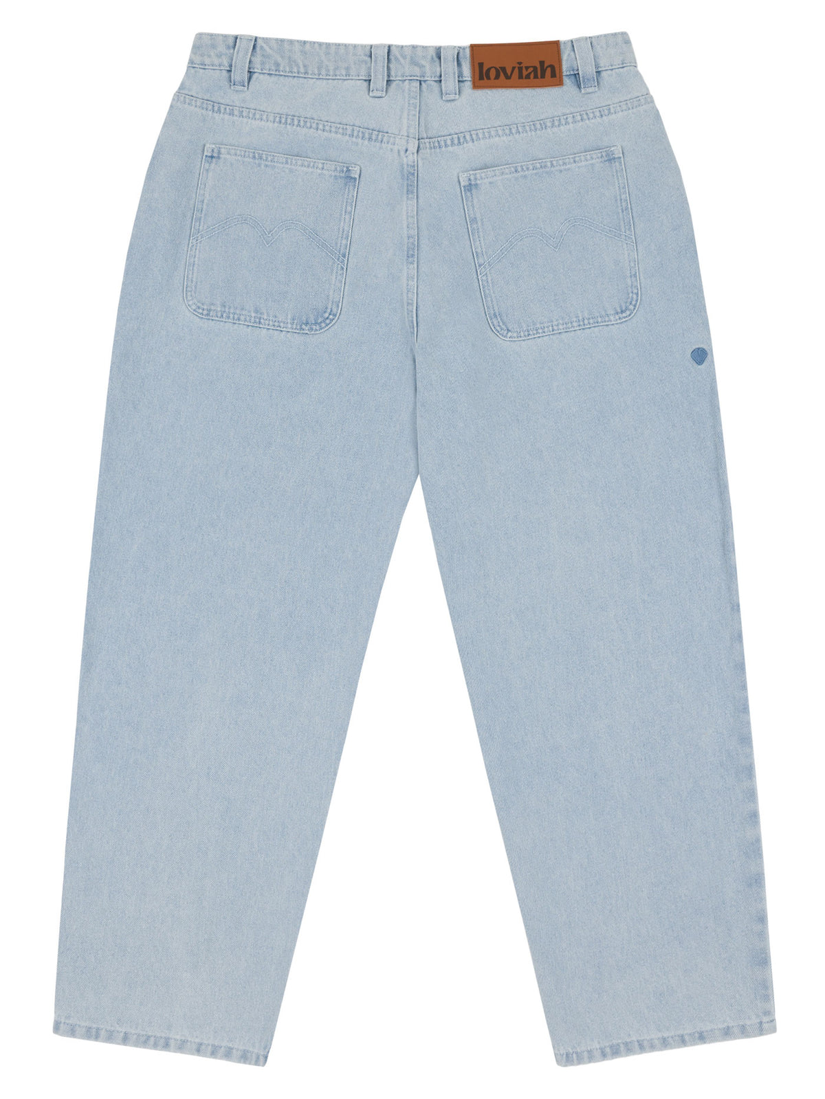 1990 BAGGY DENIM PANTS | WHITE BLUE WASH