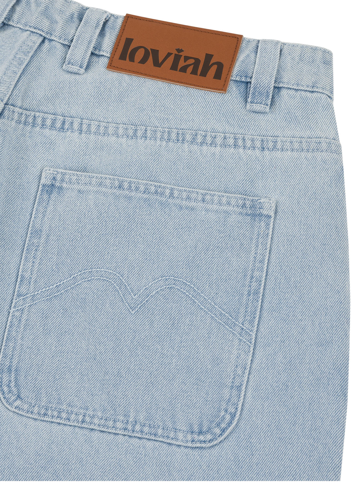 1990 BAGGY DENIM PANTS | WHITE BLUE WASH