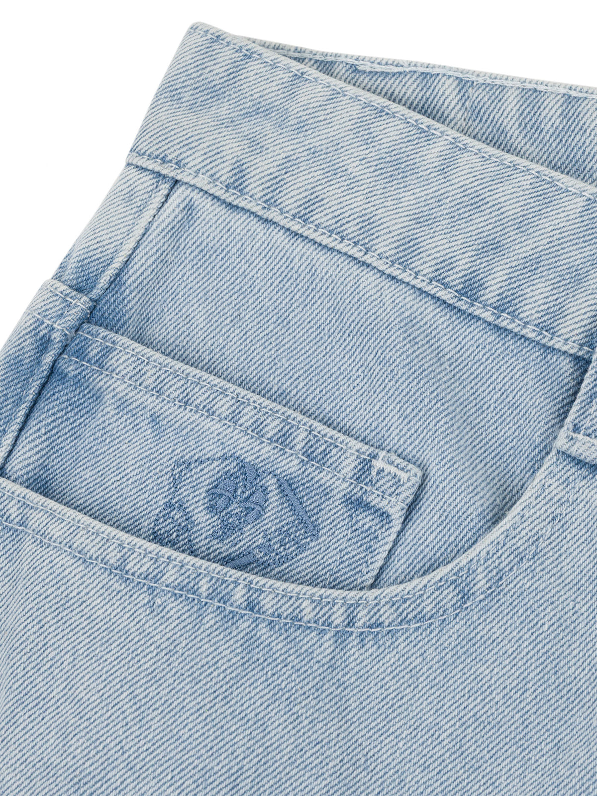 1990 BAGGY DENIM PANTS | WHITE BLUE WASH