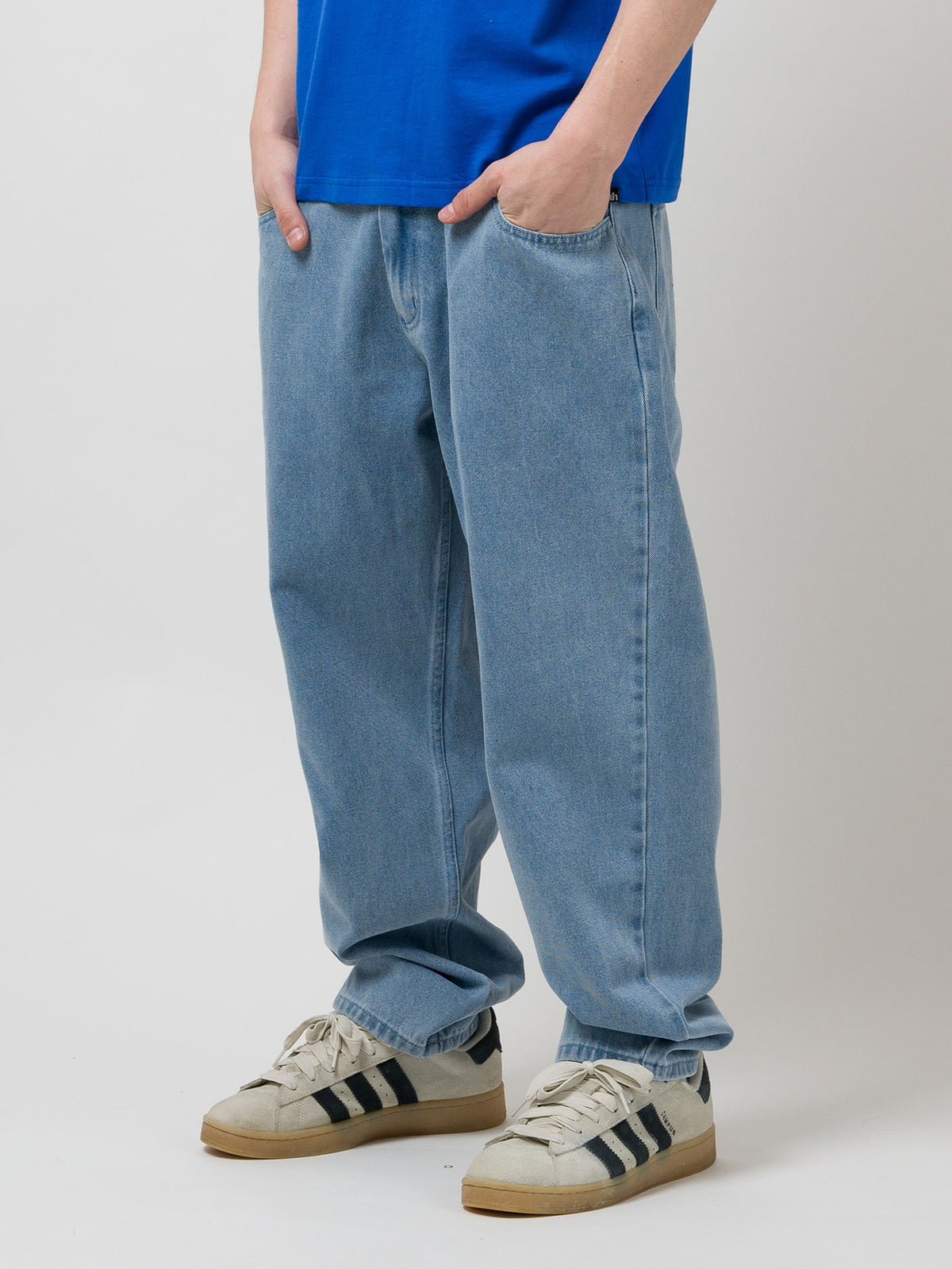 1990 BAGGY 5 POCKET DENIM PANTS | INDIGO LIGHT WASH