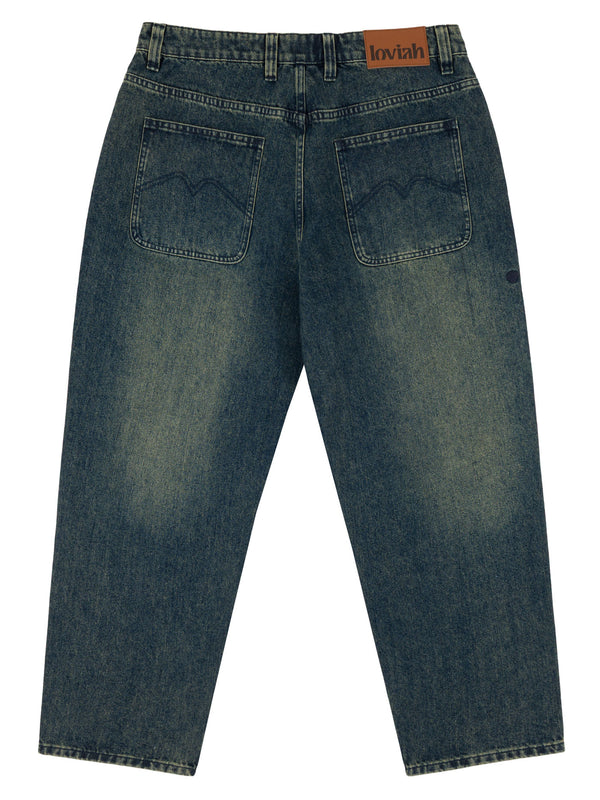 1990 BAGGY 5 POCKET DENIM PANTS | PINE ENZYME WASH