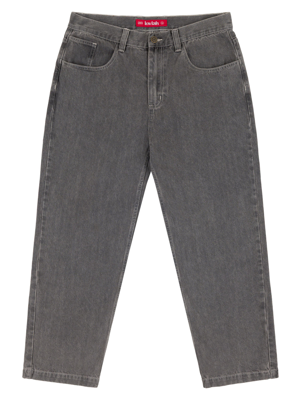OG BAGGY 5 POCKET DENIM PANTS | GREY STONEWASH 