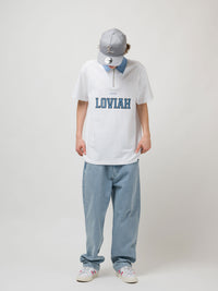 OG BAGGY 5 POCKET DENIM PANTS | WHITE BLUE WASH