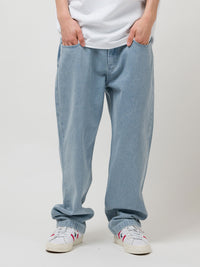 OG BAGGY 5 POCKET DENIM PANTS | WHITE BLUE WASH
