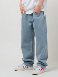 OG BAGGY 5 POCKET DENIM PANTS | WHITE BLUE WASH