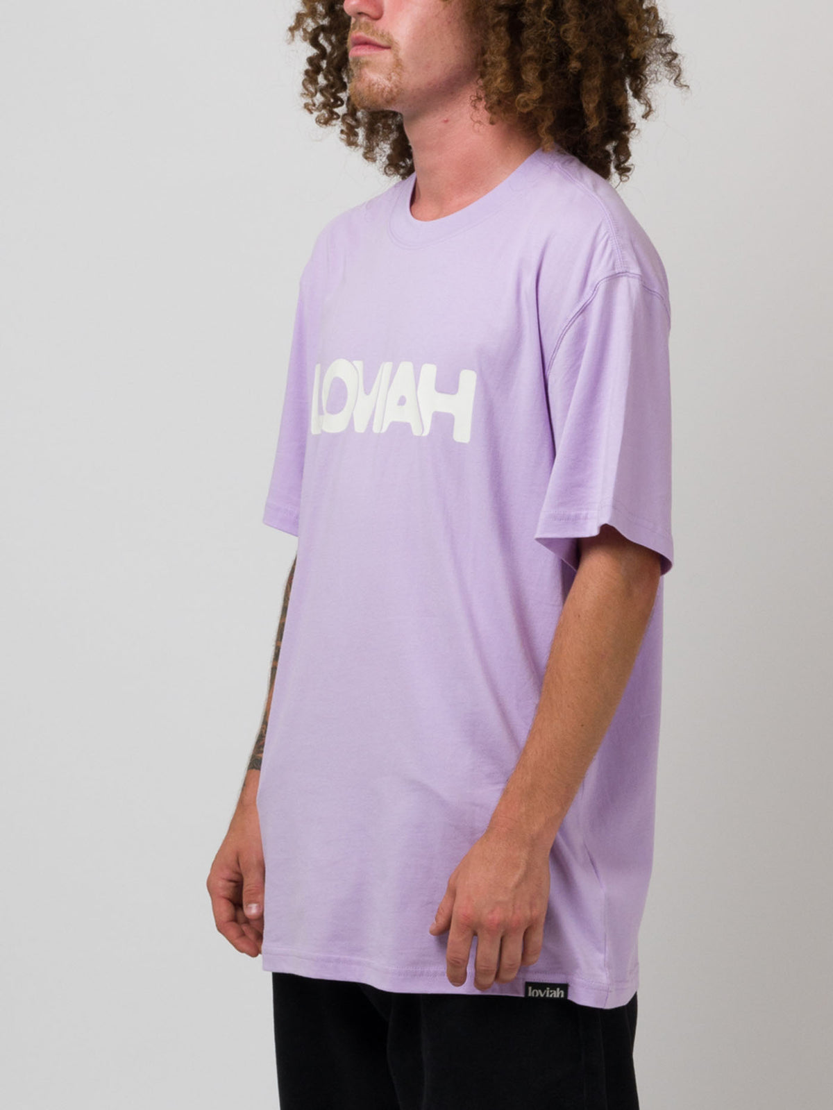 OVERLAP T-SHIRT VIOLET