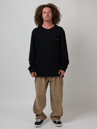 POCKET LONG SLEEVE T-SHIRT BLACK