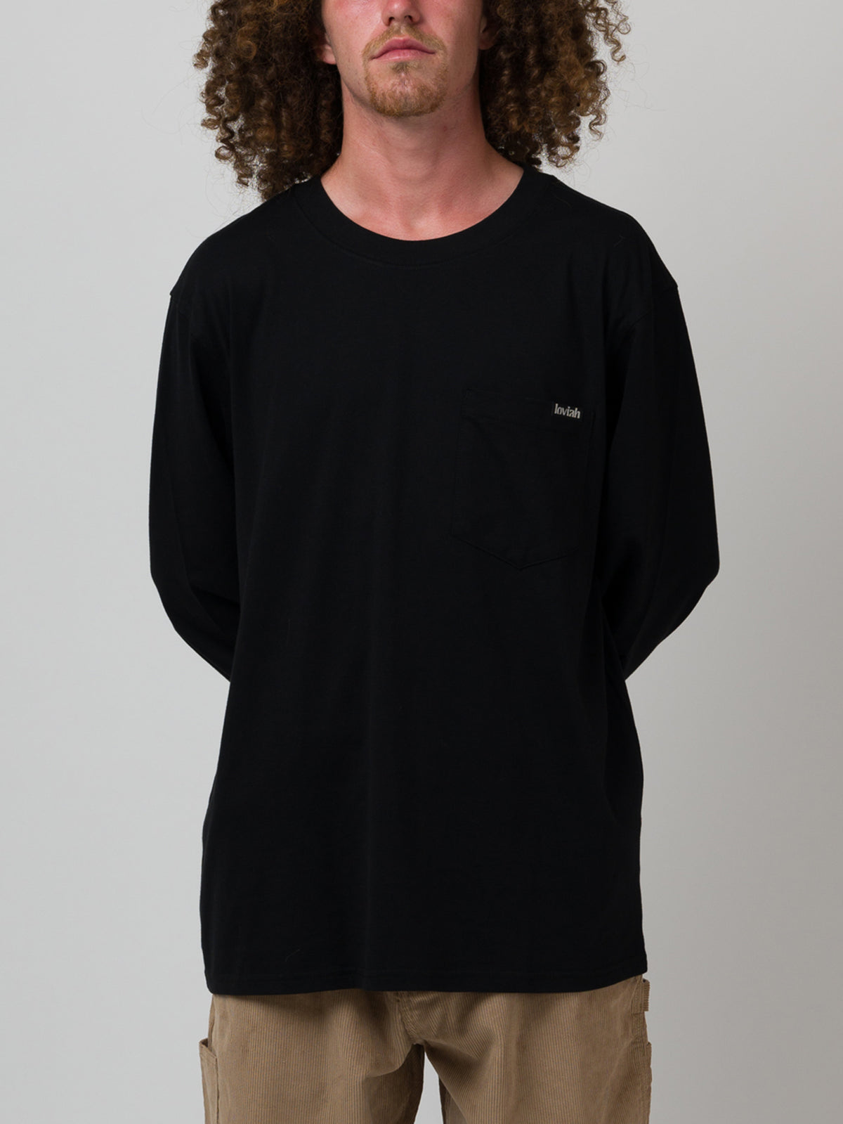 POCKET LONG SLEEVE T-SHIRT BLACK