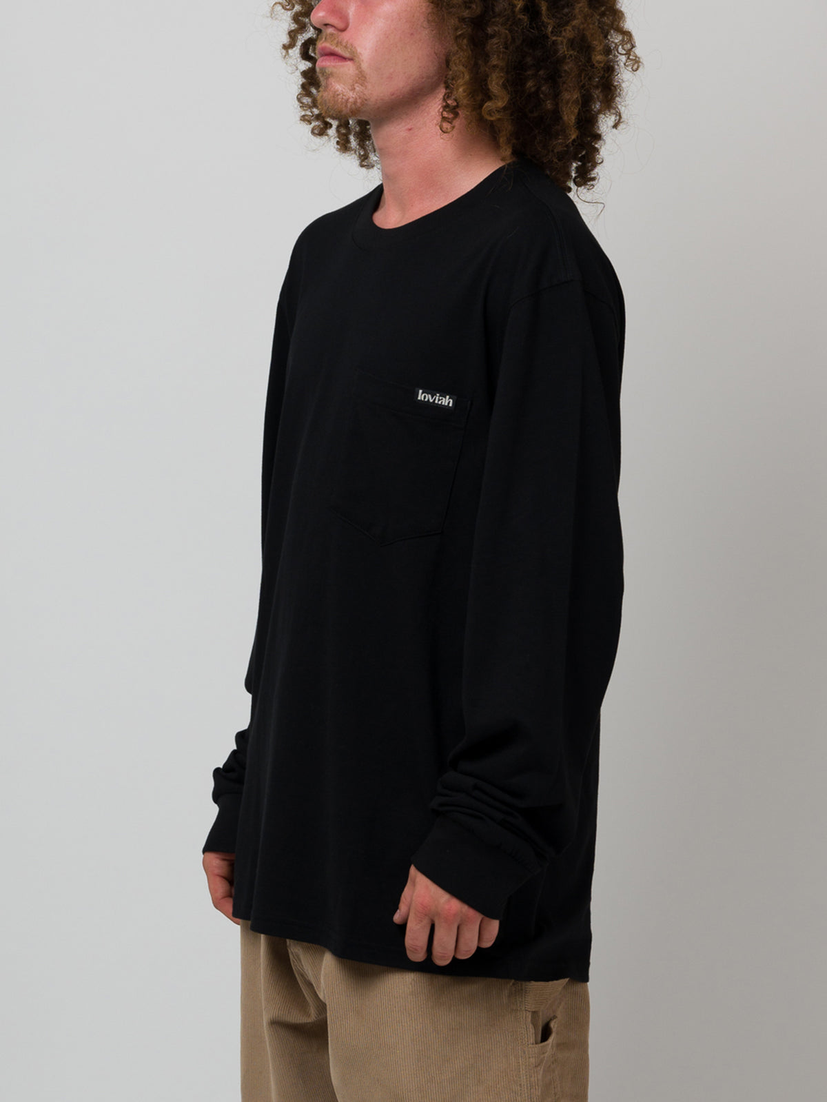 POCKET LONG SLEEVE T-SHIRT BLACK