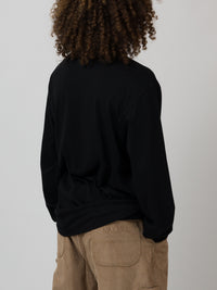 POCKET LONG SLEEVE T-SHIRT BLACK