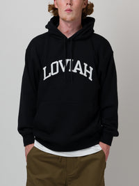 COLLEGIATE FELT HOODIE BLACK 