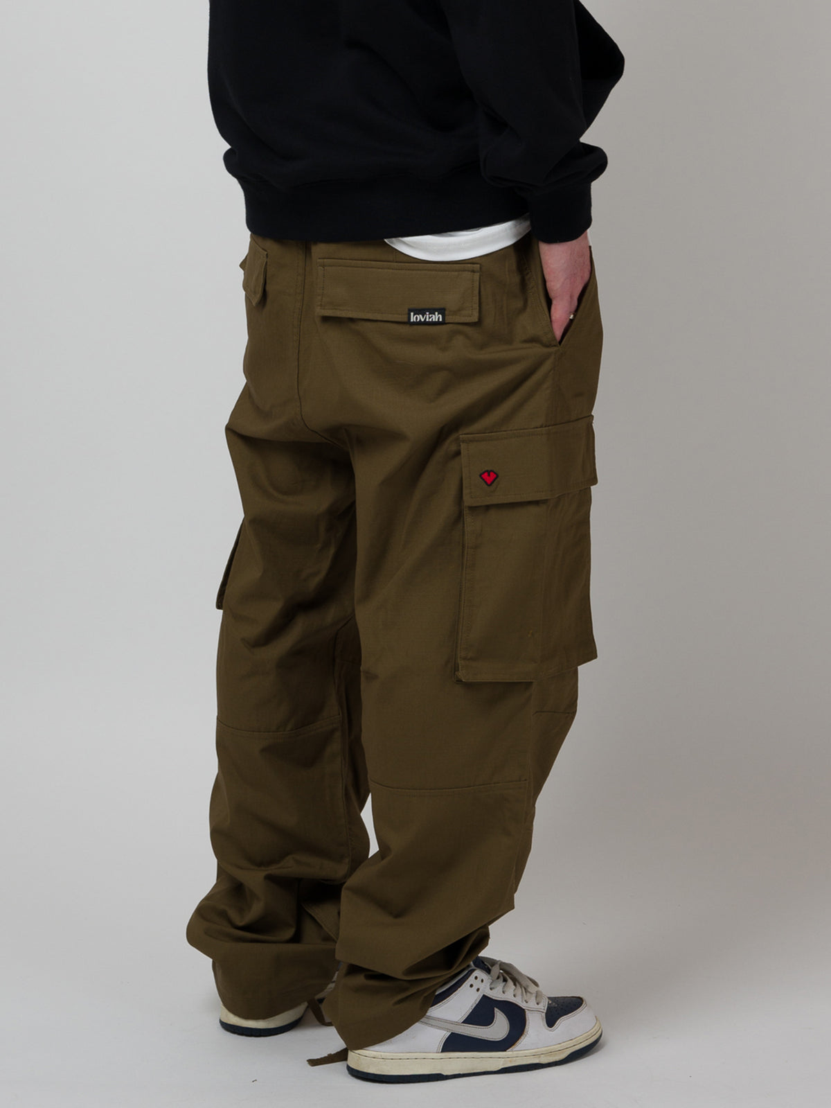 RIPSTOP CARGO PANTS DARK GREEN