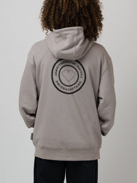 INTERNATIONAL ZIP UP HOODIE CEMENT