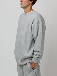 SEWN HEARTMAN CREWNECK HEATHER GREY