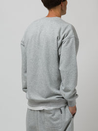 SEWN HEARTMAN CREWNECK HEATHER GREY