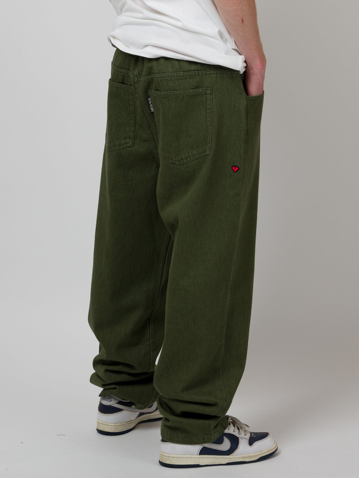 5 POCKET DENIM PANTS ARMY