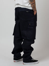 CARGO DENIM PANTS RAW INDIGO