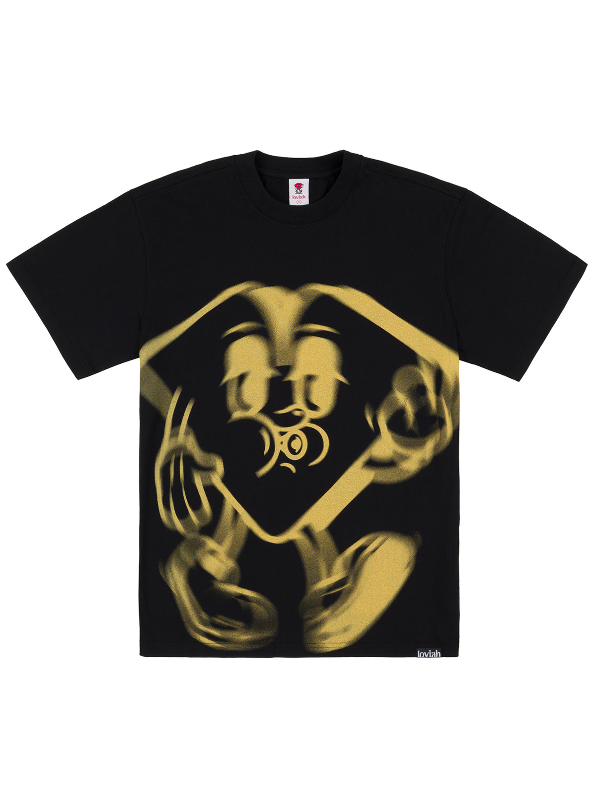 Loviah Blur T-Shirt Black Yellow