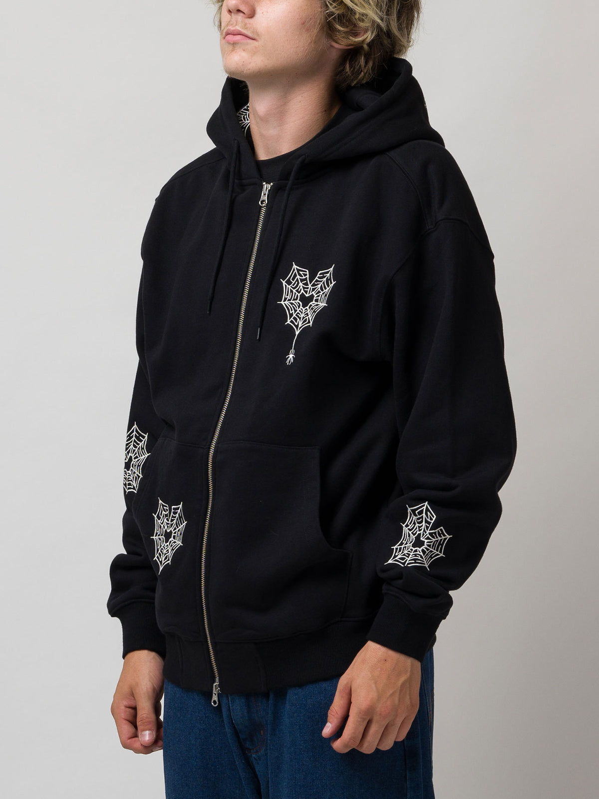 SPIDERMAN ZIP HOODY | BLACK
