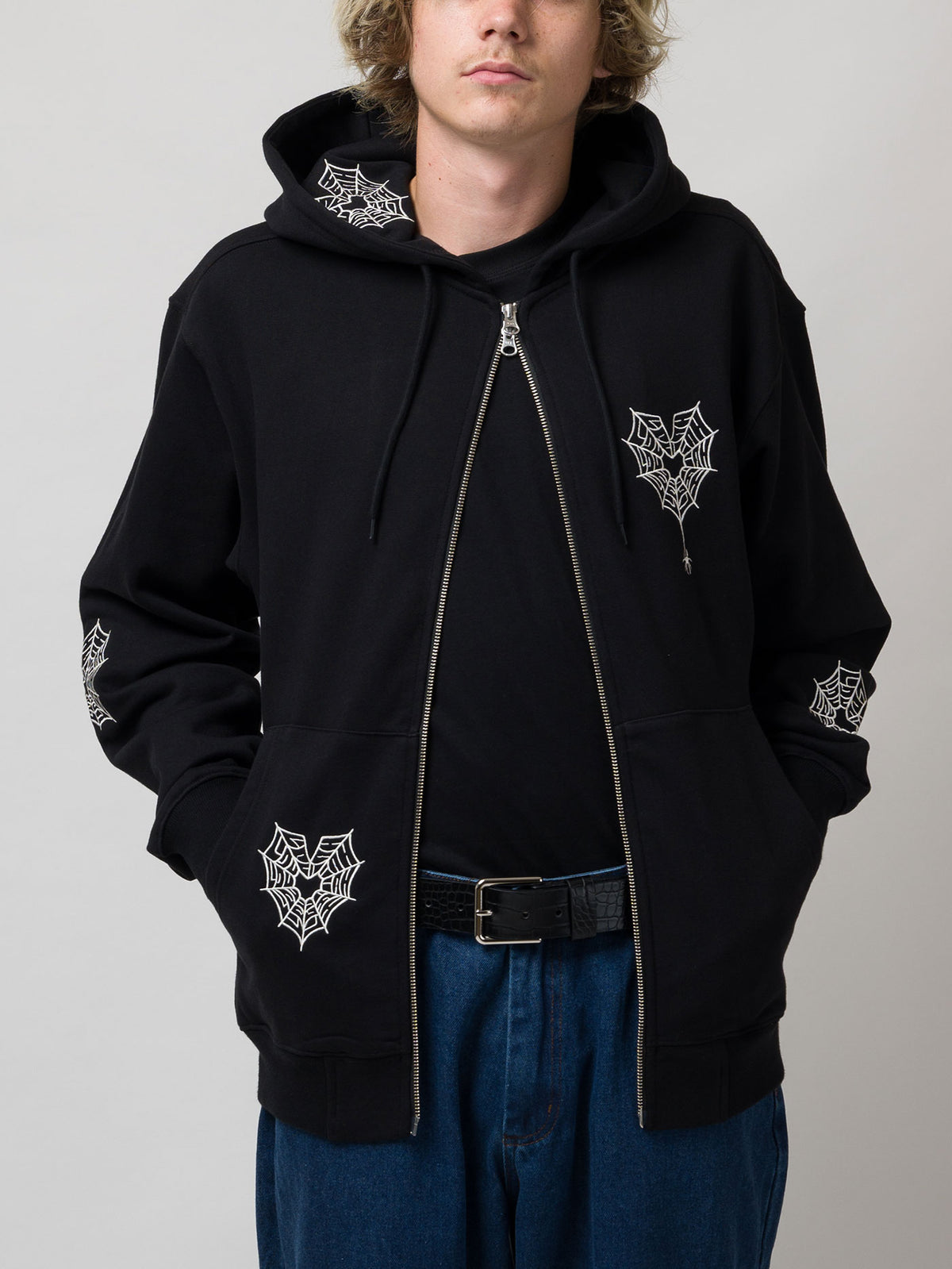 SPIDERMAN ZIP HOODY | BLACK