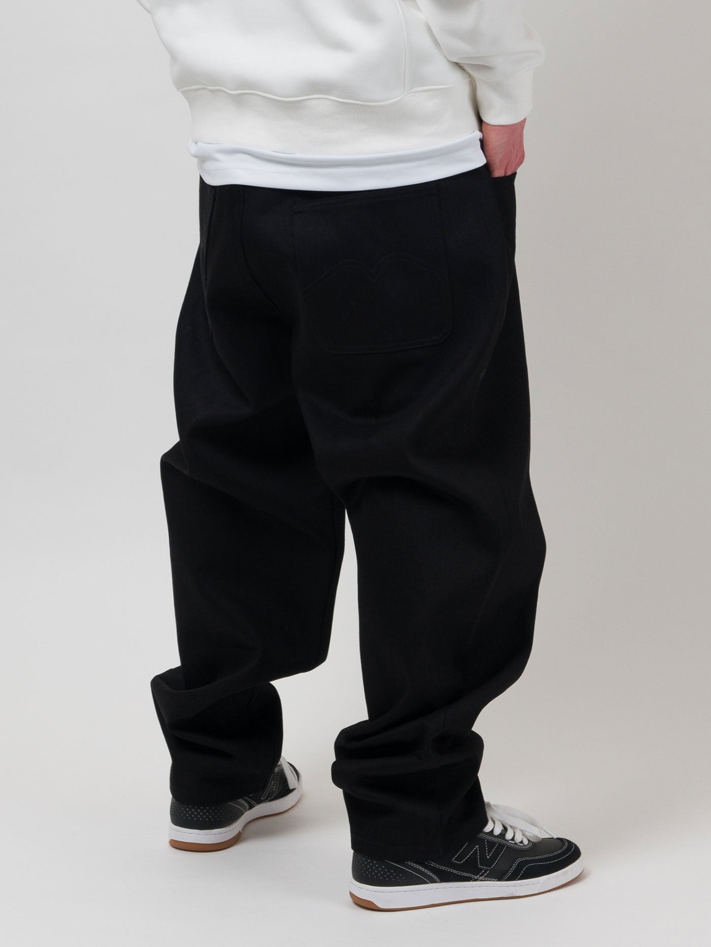 【jimwag】　Heart pocket denim pants BLACK HEART POCKET LOOSE FIT JEANS - BLACK – DRMERS CLUB