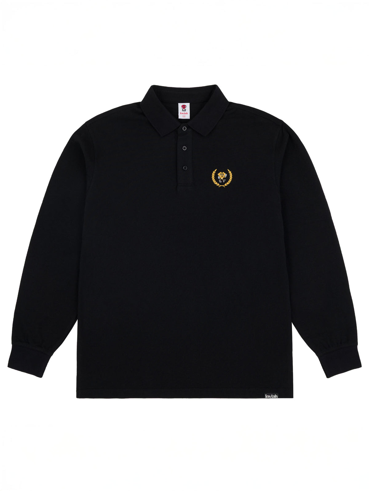 PRIVATE MEMBER L/S POLO | BLACK