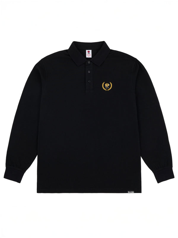 PRIVATE MEMBER L/S POLO | BLACK