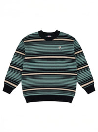 STRIPED KNIT SWEATER | CREAM/BLACK