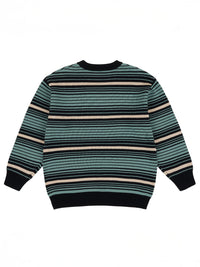 STRIPED KNIT SWEATER | CREAM/BLACK