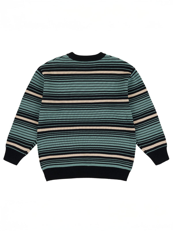 STRIPED KNIT SWEATER | CREAM/BLACK
