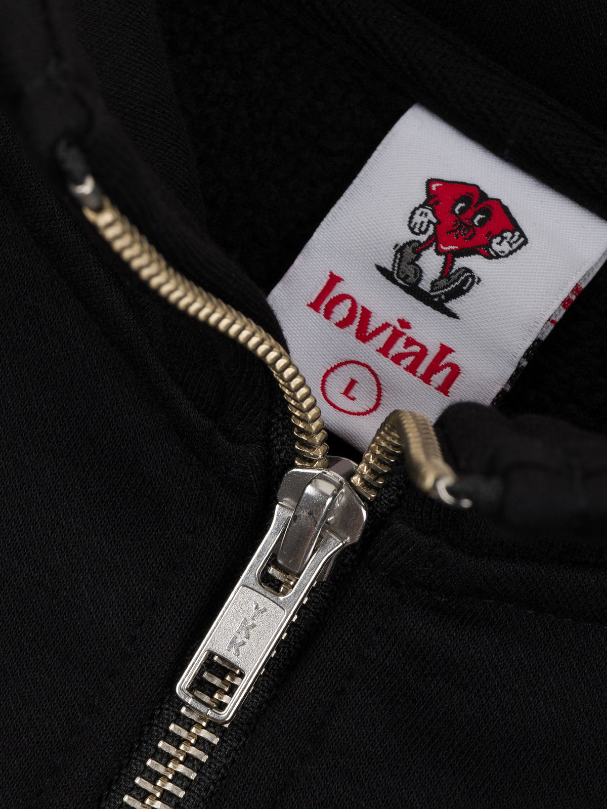 FLEECE MOCKNECK HENLEY | BLACK