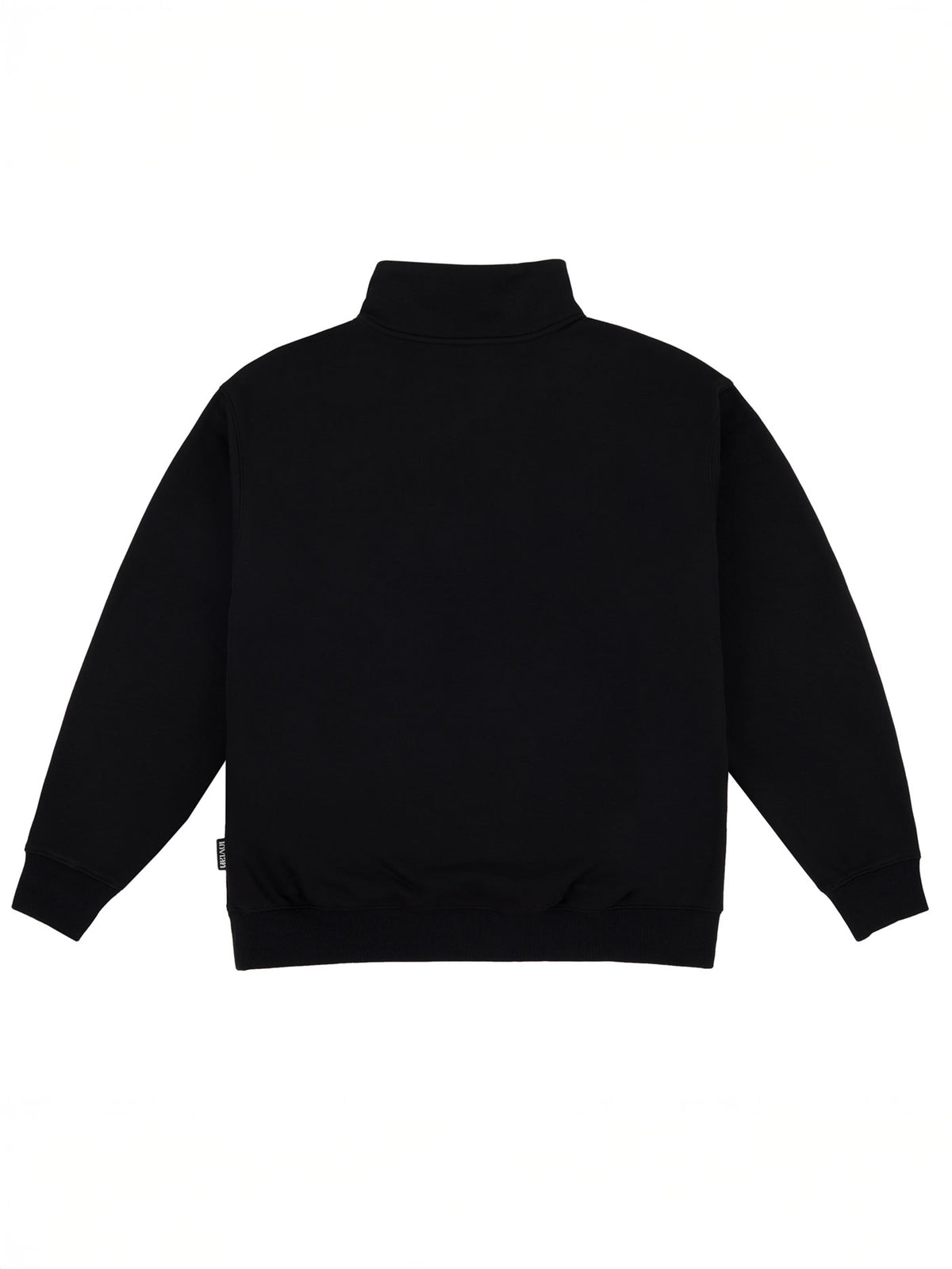 FLEECE MOCKNECK HENLEY | BLACK