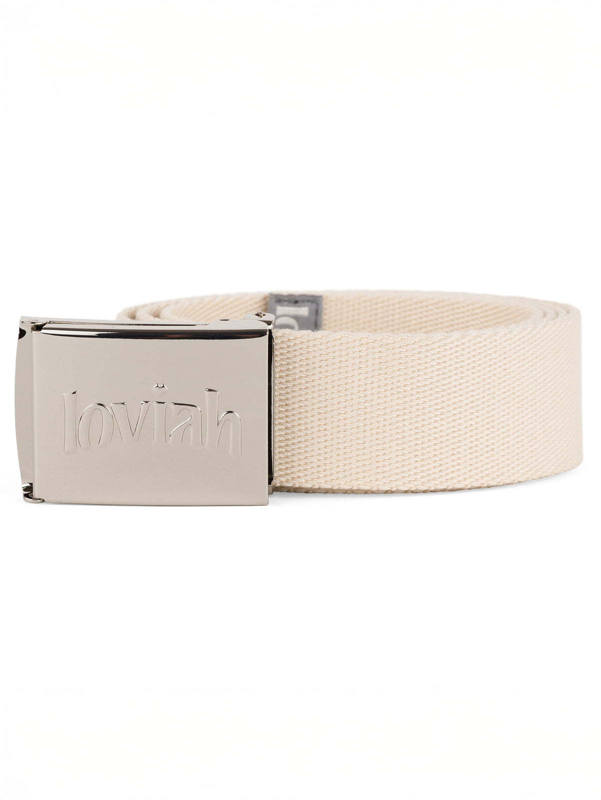 CHROME WEBBING BELT | CREAM