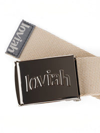 CHROME WEBBING BELT | CREAM