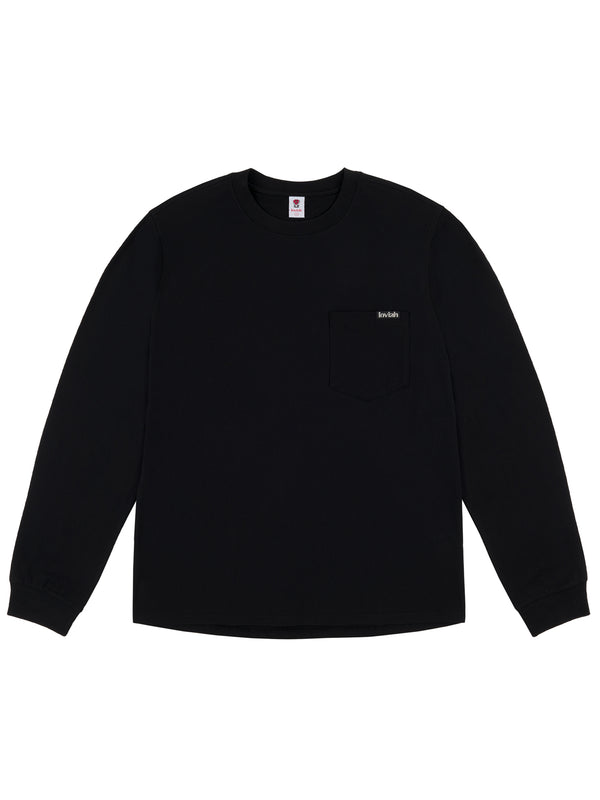 POCKET LONG SLEEVE T-SHIRT BLACK