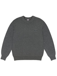 EMBROIDERY KNIT SWEATER BLACK/GREY