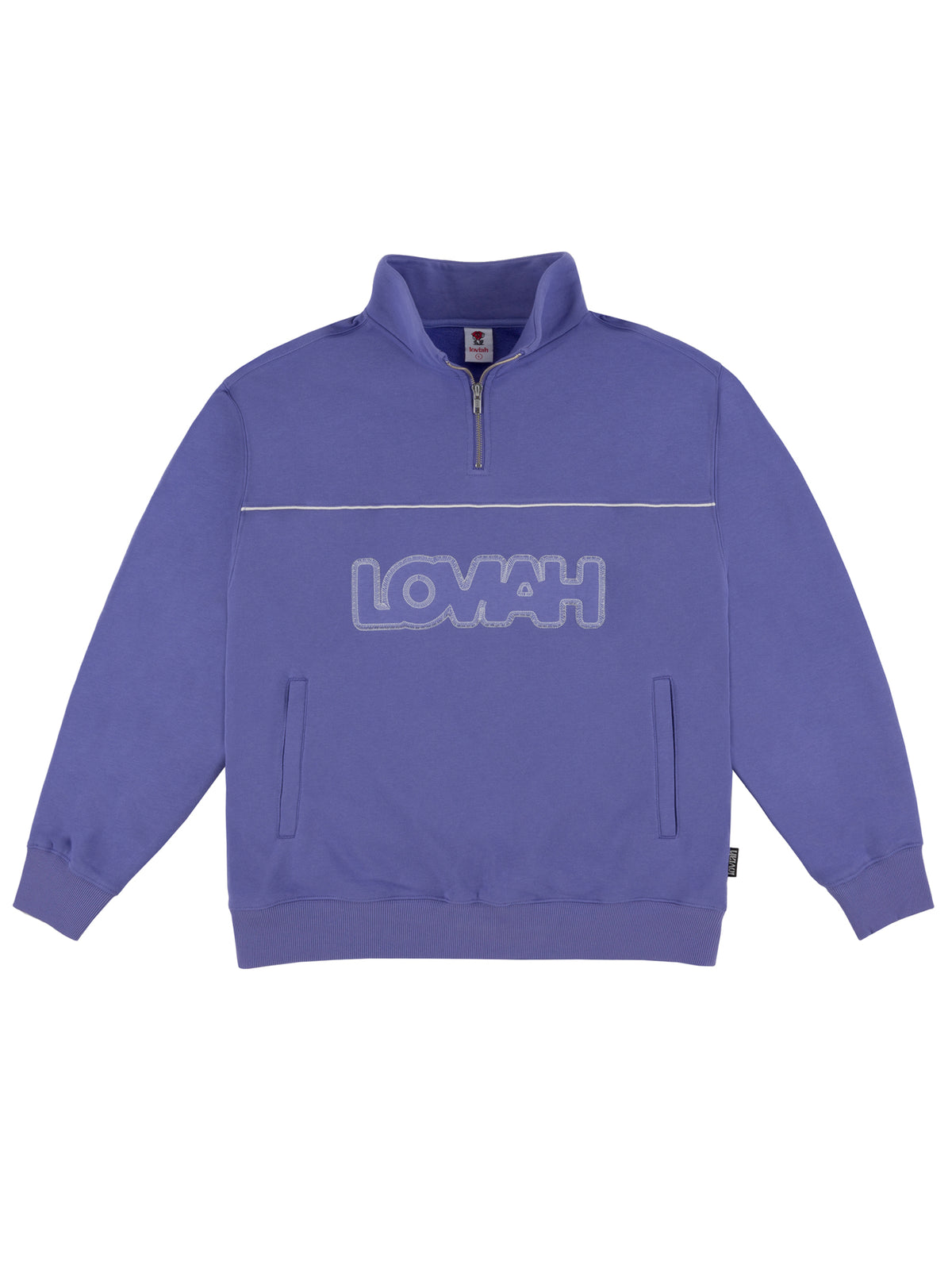 OVERLAP 1/4 ZIP SWEATER ULTRAVIOLET