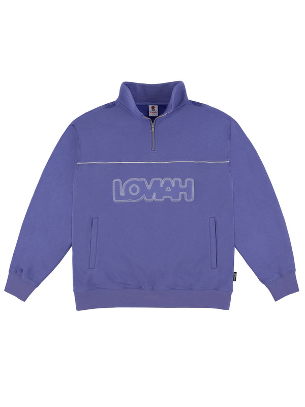 OVERLAP 1/4 ZIP SWEATER ULTRAVIOLET