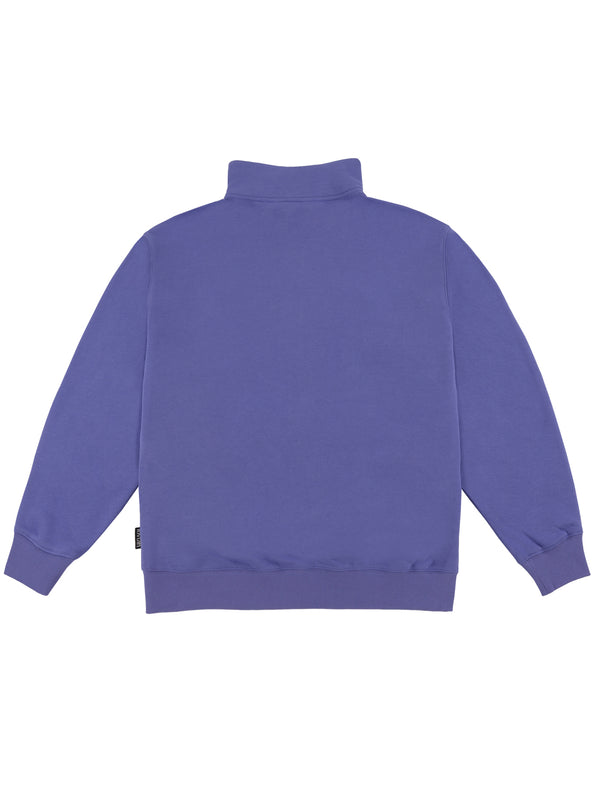 OVERLAP 1/4 ZIP SWEATER ULTRAVIOLET