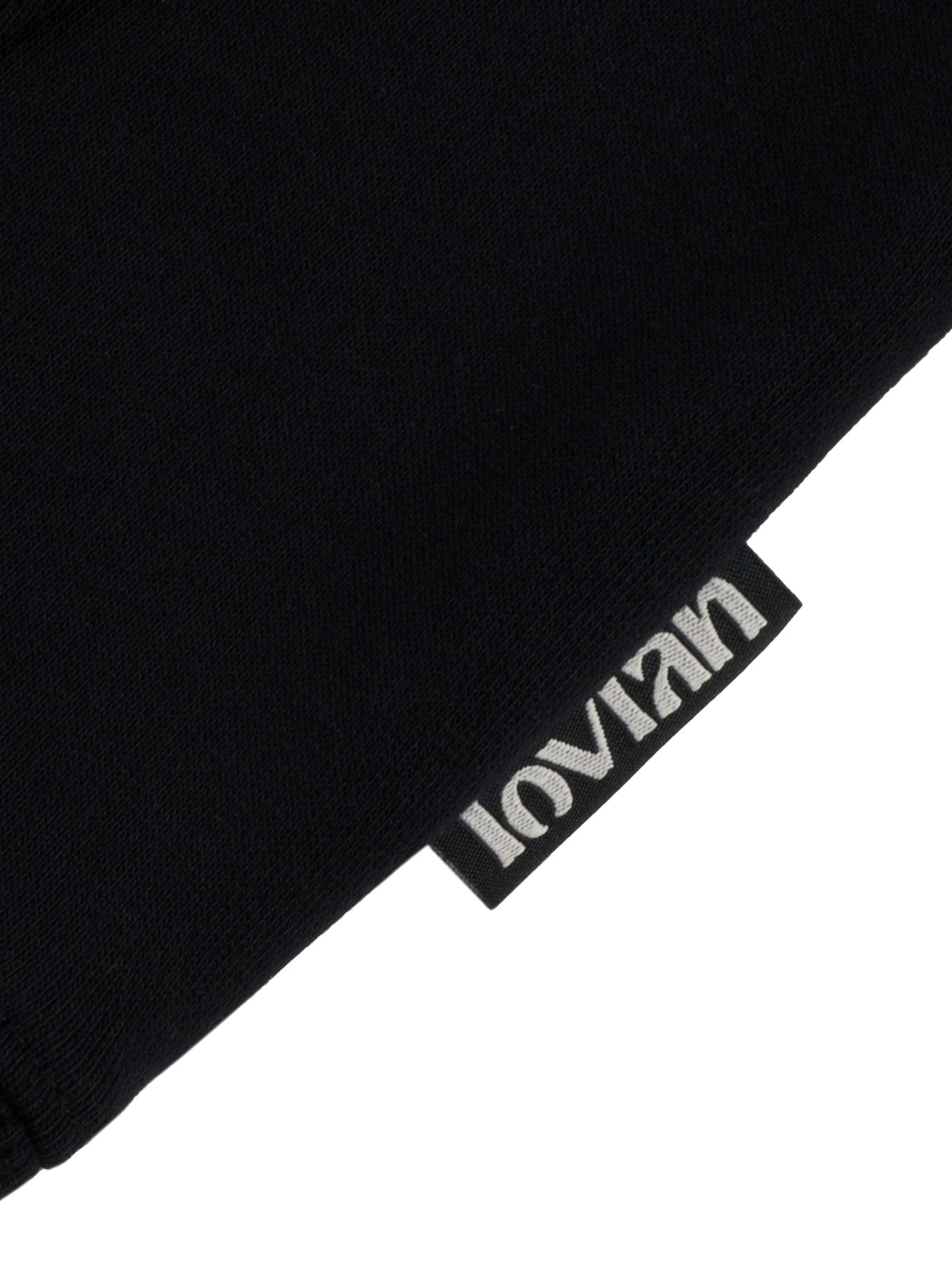 COLLEGIATE FELT HOODIE BLACK 