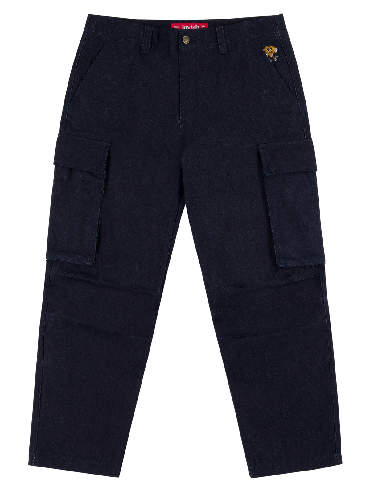 CARGO DENIM PANTS RAW INDIGO