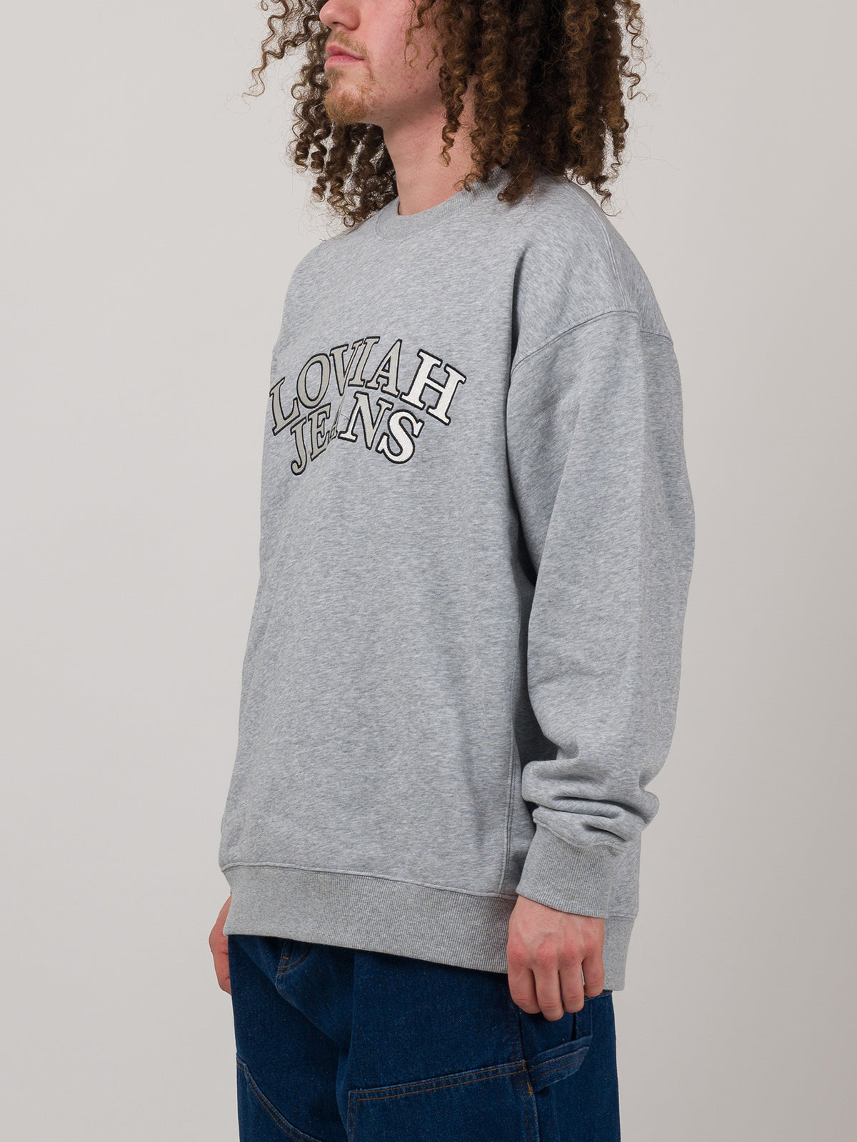 JEANS CREWNECK Heather Grey