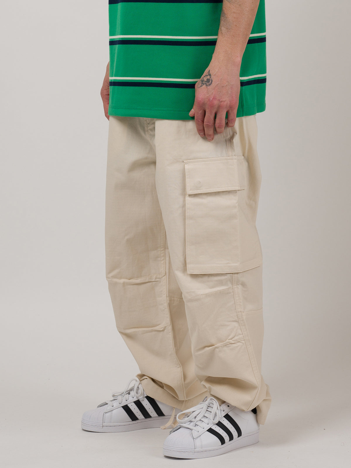 RIPSTOP CARGO PANTS White