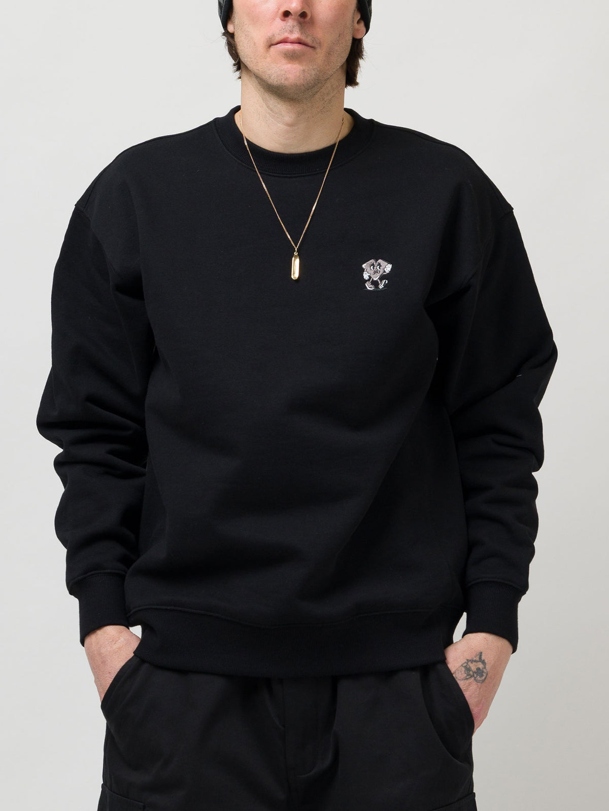 HEARTMAN CREWNECK BLACK | BLACK