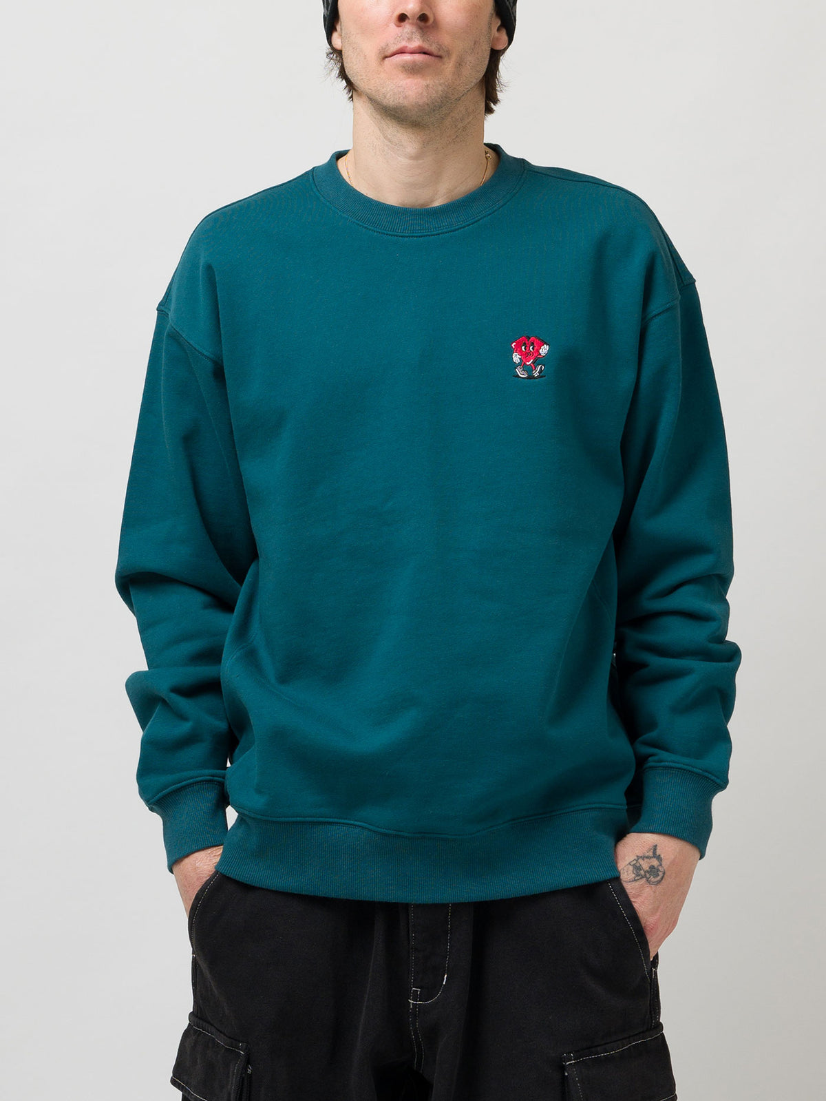 HEARTMAN CREWNECK | TEAL
