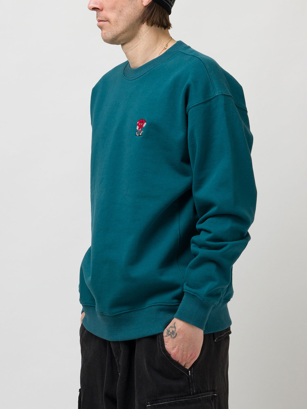HEARTMAN CREWNECK | TEAL