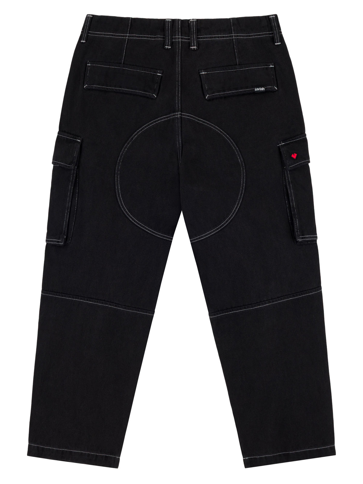 HEAVY DUTY CARGO DENIM PANTS | BLACK WASH DENIM