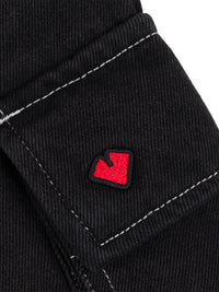 HEAVY DUTY CARGO DENIM PANTS | BLACK WASH DENIM